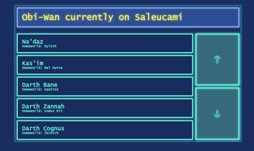 Flux Challenge — база данных ситхов
