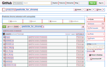 Пример использования Pesticide на Github